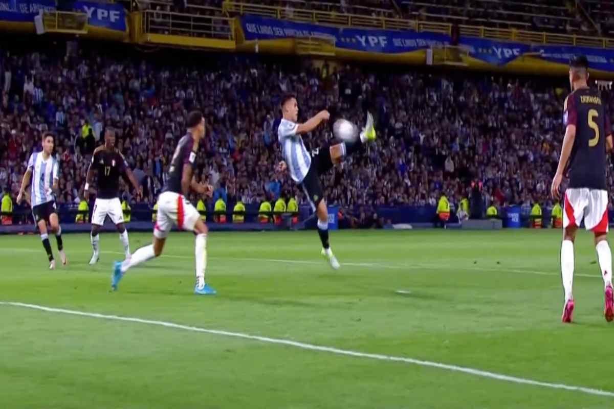 Gol bellissimo di Lautaro in Argentina Perù