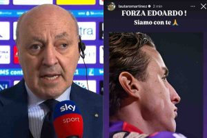 I messaggi di Marotta e Lautaro per Bove dopo il malore in Fiorentina-Inter